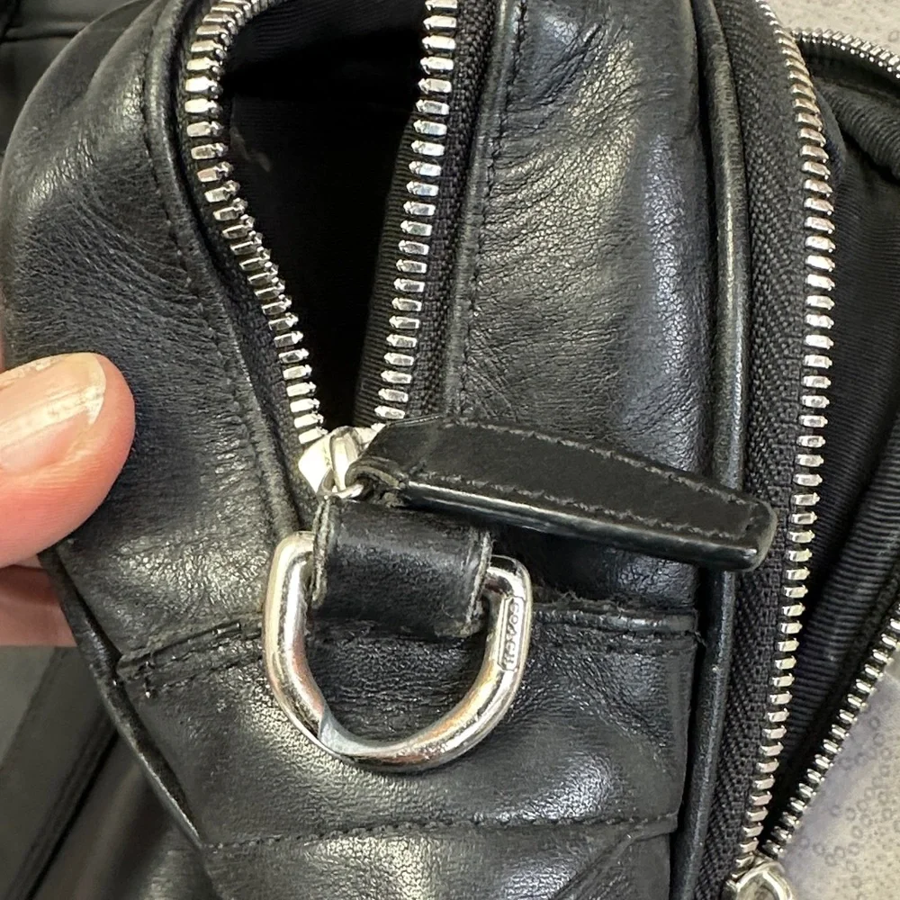 Coach Black Leather Men's Bag